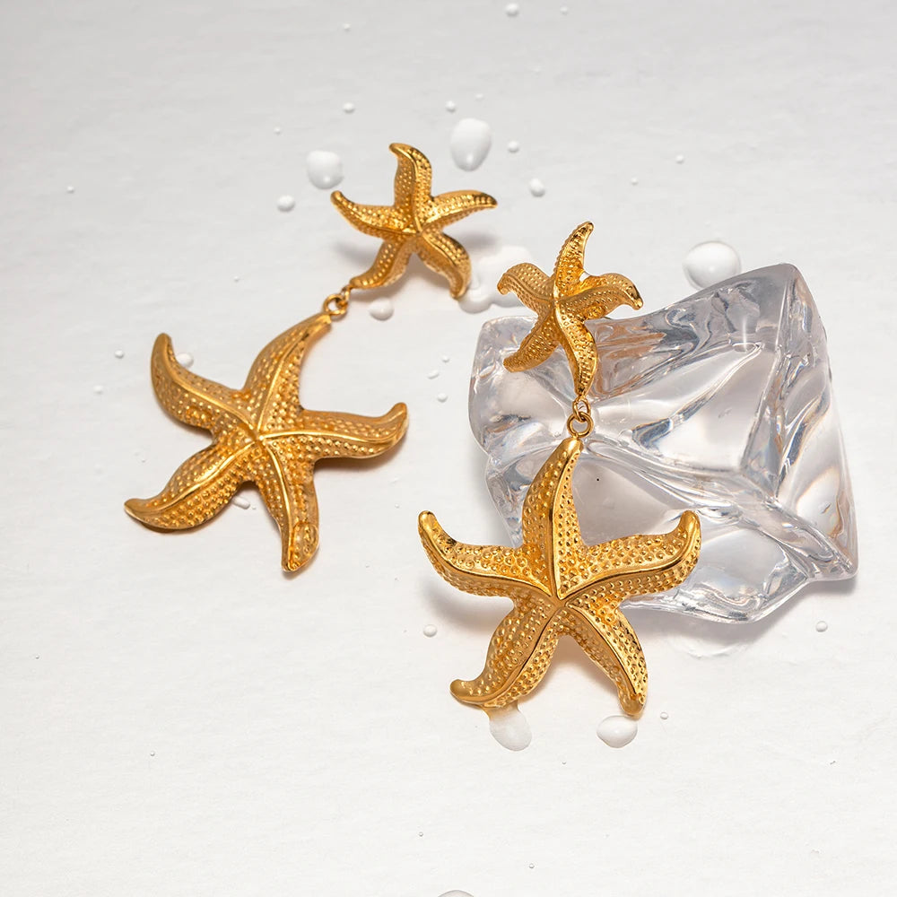 Starfish Pendant Earrings